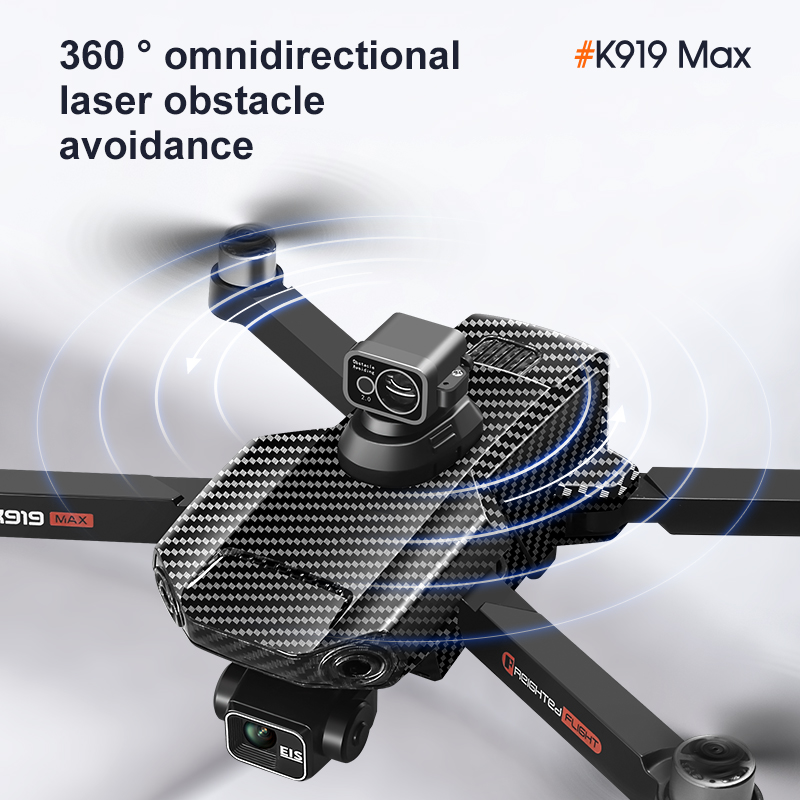 K919 MAX GPS Drone Professional 4K HD Camera 3-Axis Gimbal Obstacle Avoidance Brushless 5G WIFI Large Screen RC Quadcopter Toys