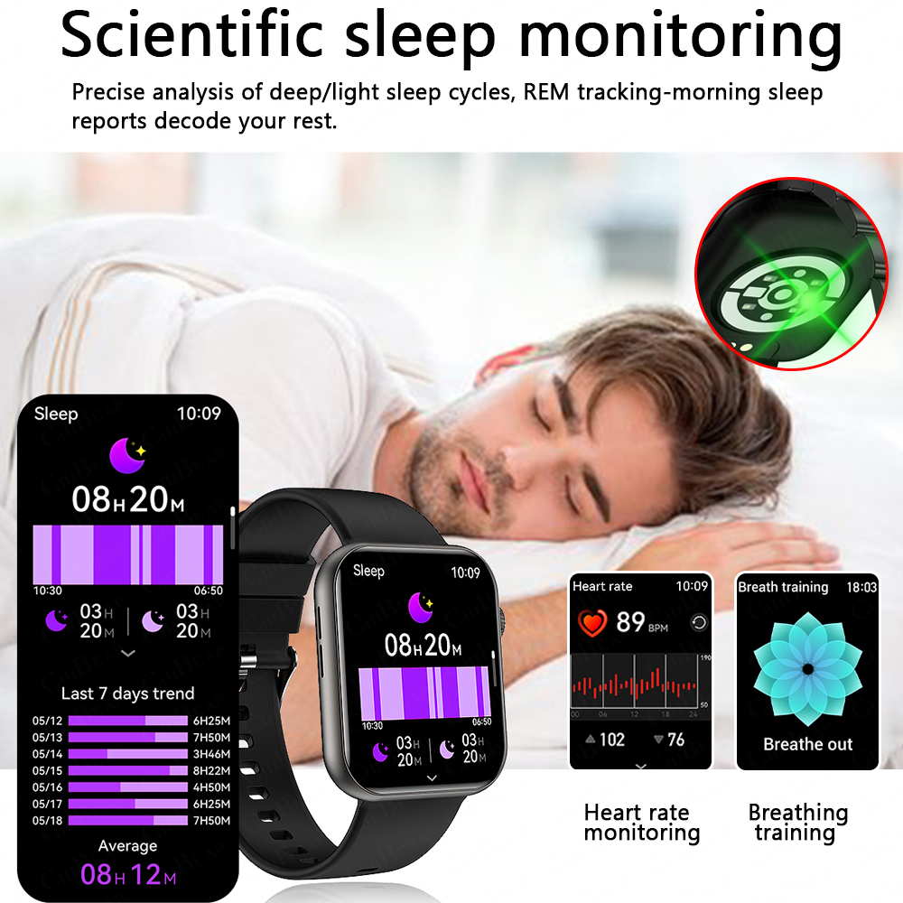 2025 New Smart Watch Full Touch Screen Bluetooth Call AI Voice Heart Rate Waterproof Watches Sports Bracelet Smartwatch Women