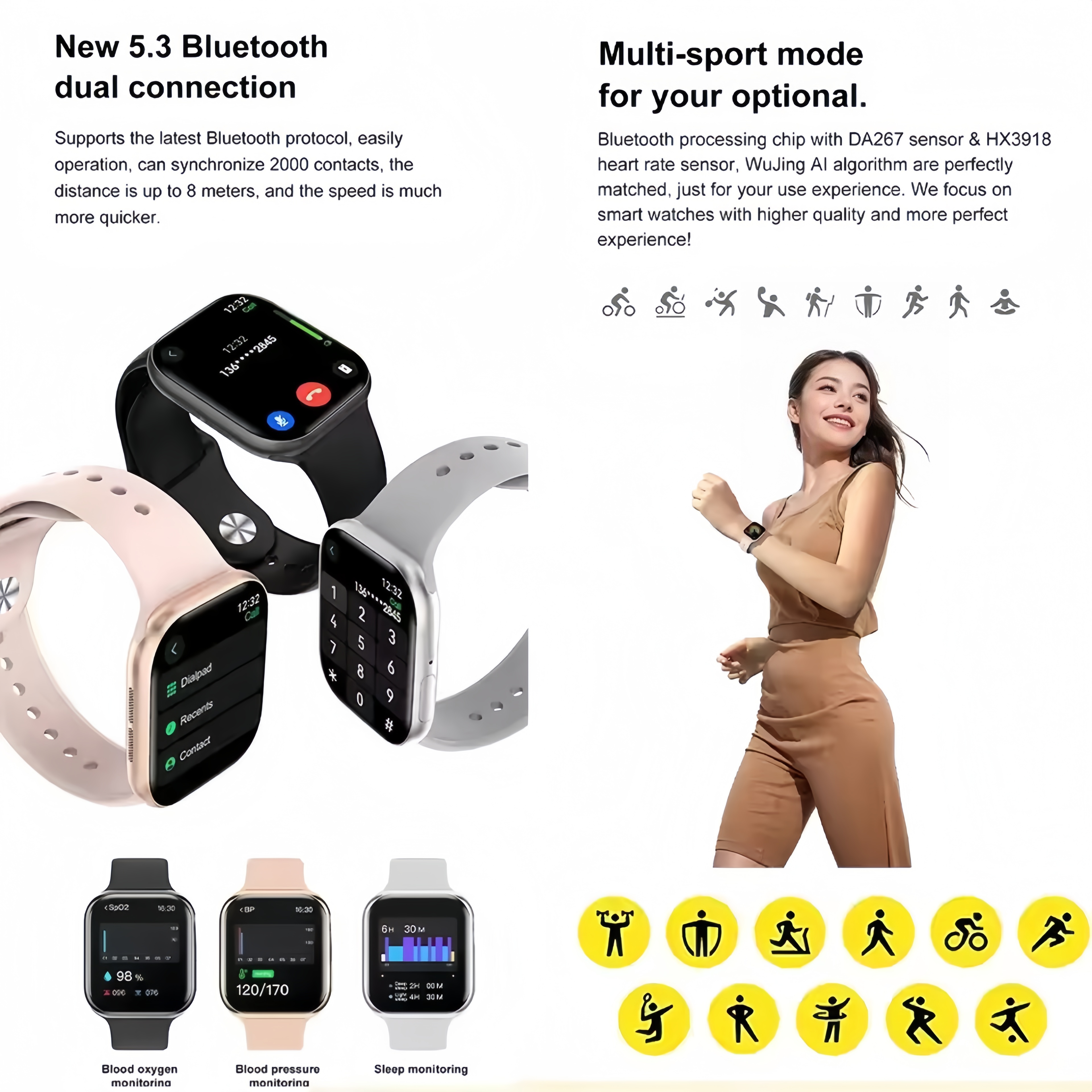 2025 New Series Watch10 GPS Track Smart Watch Men Woman HD Bluetooth Call Waterproof Sports SmartWatch For Apple Android IOS