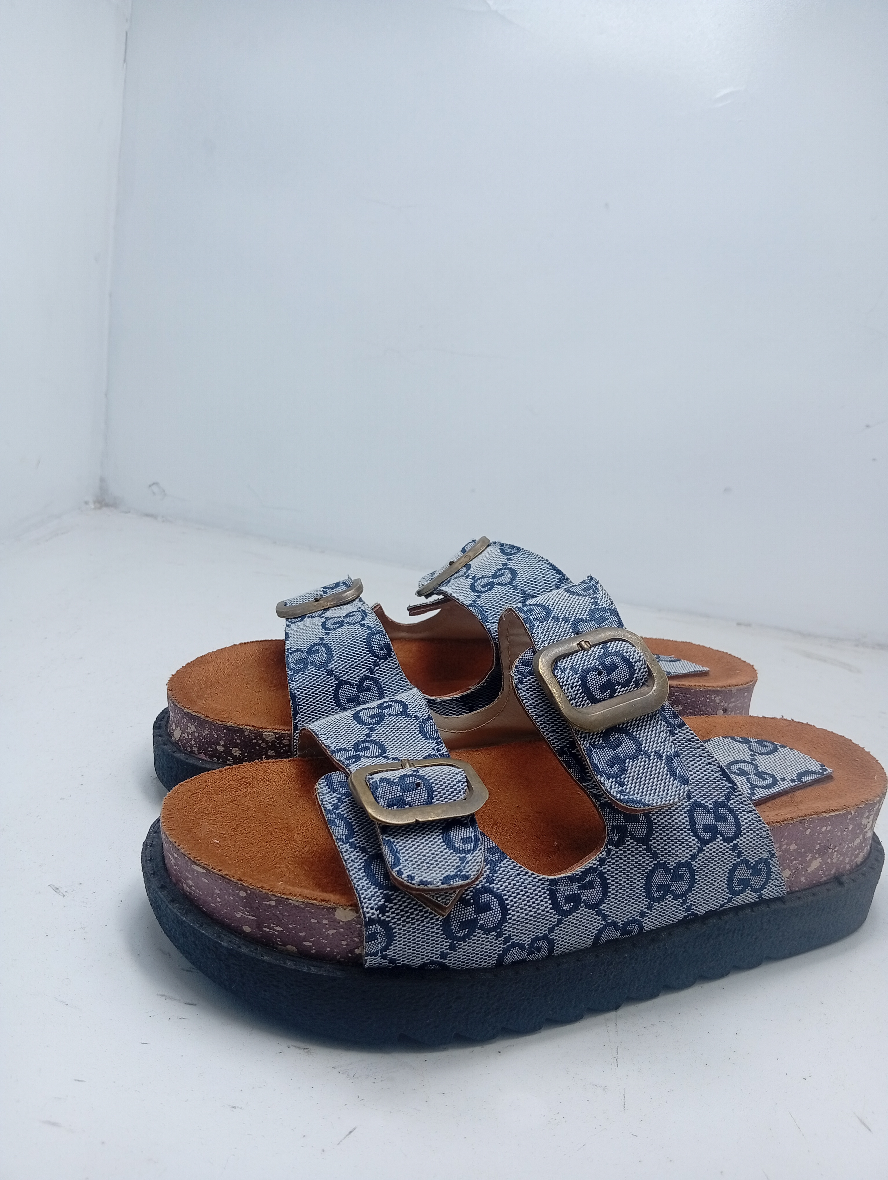 Gucci-Style Monogram Platform Sandals for Women