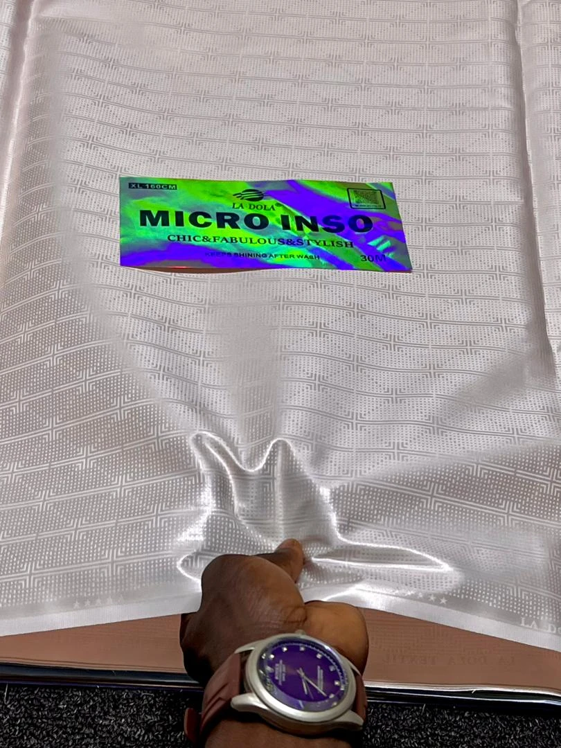 Maximum Radiance: La Dola Micro Inso Premium African Shadda – Chic & Fabulous High-Shine Men’s Textile (Sold by Meter)