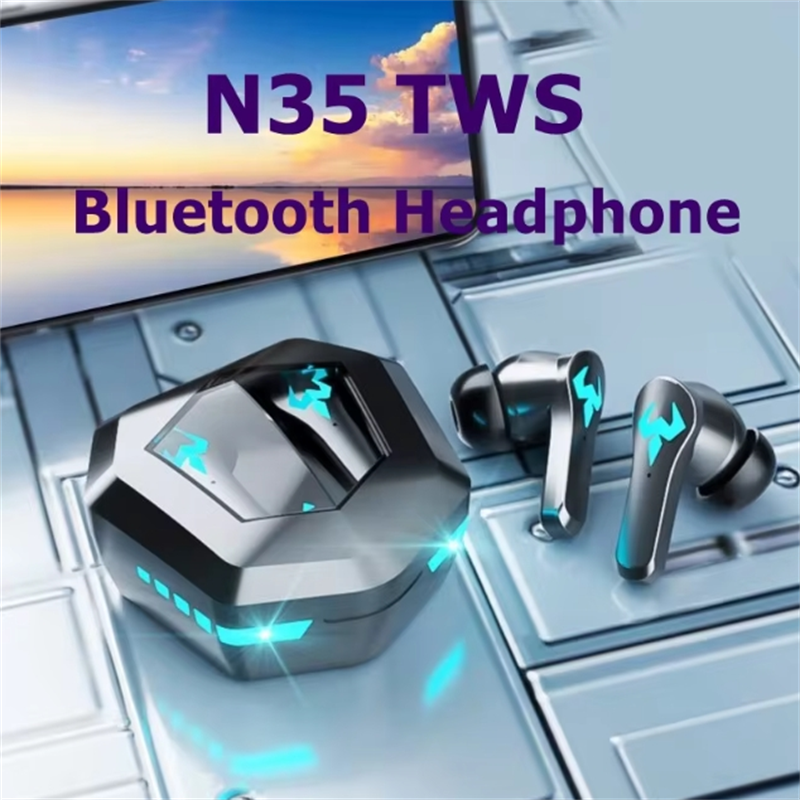 N35 TWS Gaming Earphones Touch Wireless Headphones Bluetooth Earbuds Battery Long Standby Earbuds HIFI Waterproof Headset