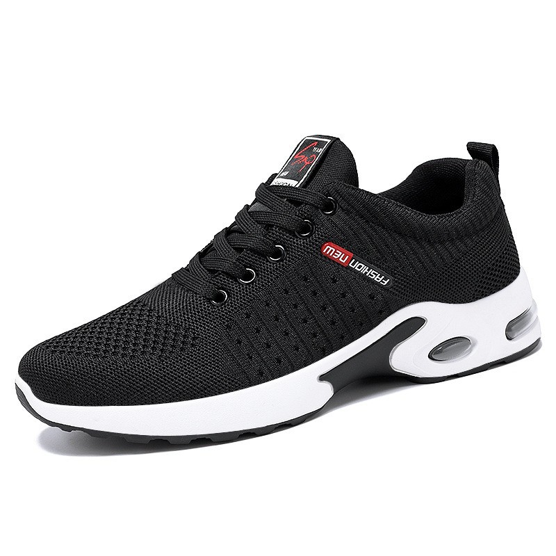 Men's shoes spring new trend men's shoes breathable lace-up running shoes Korean version of light casual walking shoes men