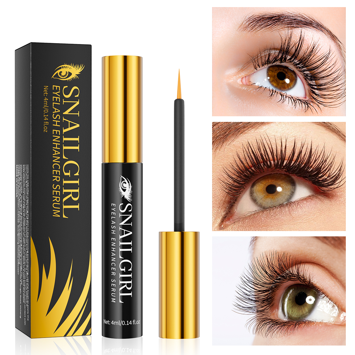 Fast Eyelash Growth Serum 7 Days Natural Eyelash Enhancer Longer Fuller Thicker Curling Lash Treatment Eye Care Products Makeup
