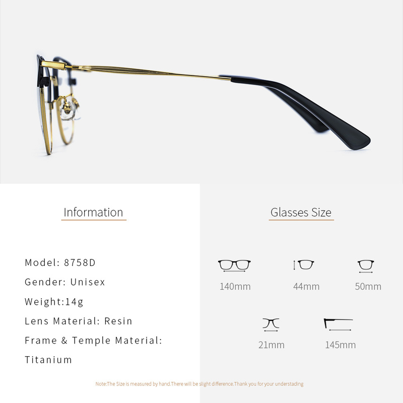 ZENOTTIC Titanium Prescription Glasses Men Women Retro Half Frame Optical Myopia Eyeglasses Anti Blue Ray Photochromic Eyewear