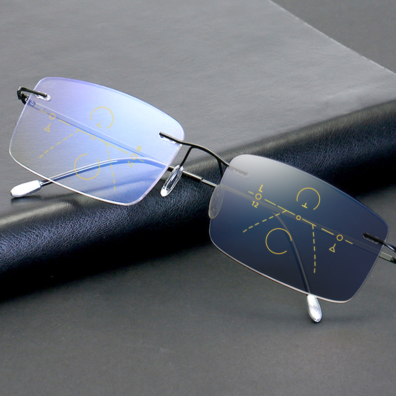 2021 Photochromism Progressive multifocal reading glasses men New Business reading glasses women anti-blue presbyopic glasses 1