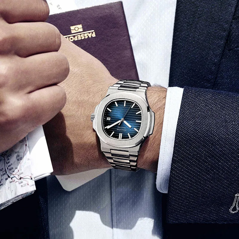 ROCOS Men's Automatic Mechanical Watches Nautilus Waterproof Steel Strip WristWatch Luxury Casual Elegant Sports Watch R0139