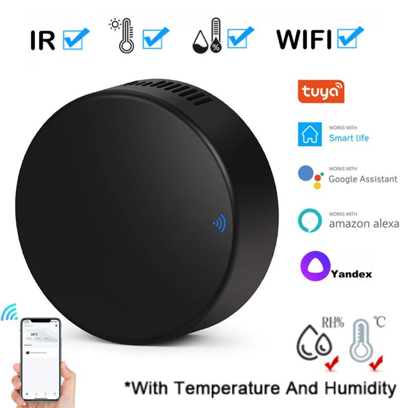 VIKEFON Tuya Smart WiFi Temperature And Humidity Sensor with Universal IR Remote Control Works with Alexa Google Home Smart Life