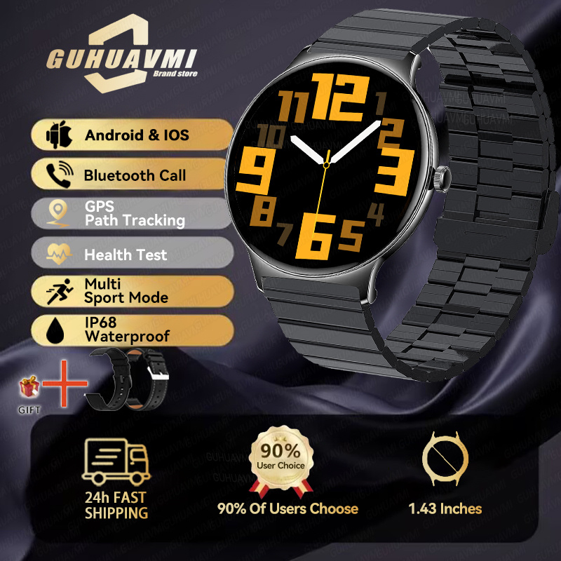 2025 New Smart Watch For Women Gift 1.43 Inch Full Touch Screen Sports Fitness Watches Bluetooth Calls Digital Smartwatch Ladies