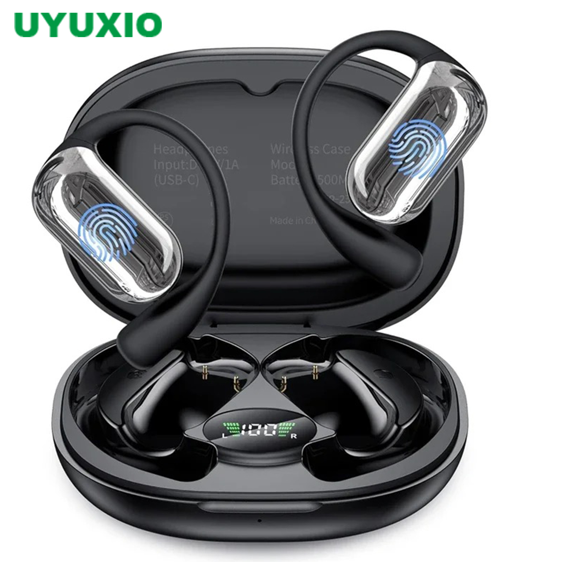 UYUXIO Real Time Translator Headphones AI Language Translation Earbuds 144 Languages & Accents 3 in 1 OWS Ear Buds for Business