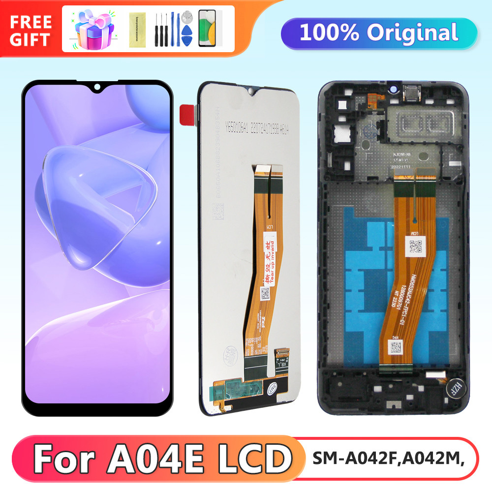 A04e Display Screen, for Samsung Galaxy A04e A042 A042F A042M Lcd Display Digital Touch Screen with Frame Assembly Replacement