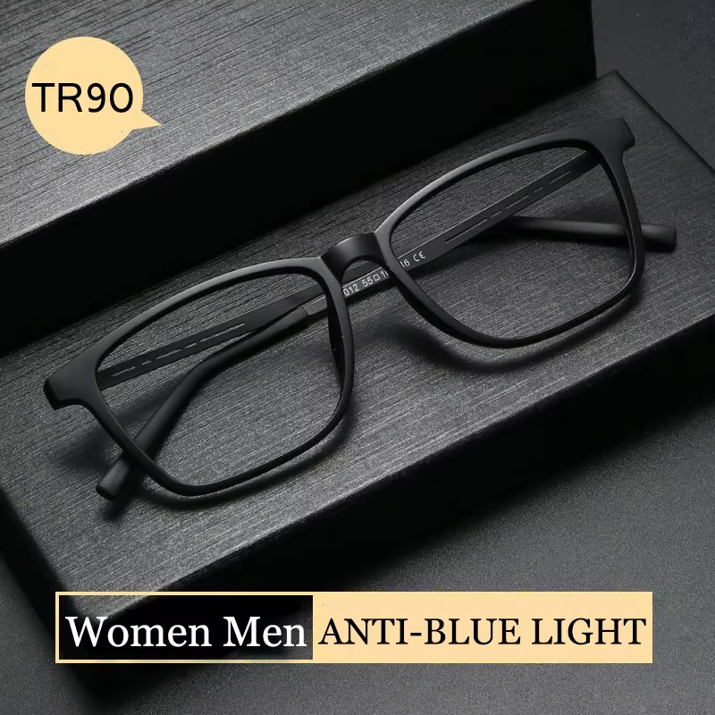 Customizable Pure Titanium Reading Glasses Men Women TR90 Anti-Blue Ray Full frame Computer Spectacles Diopter +1.0 +4.0