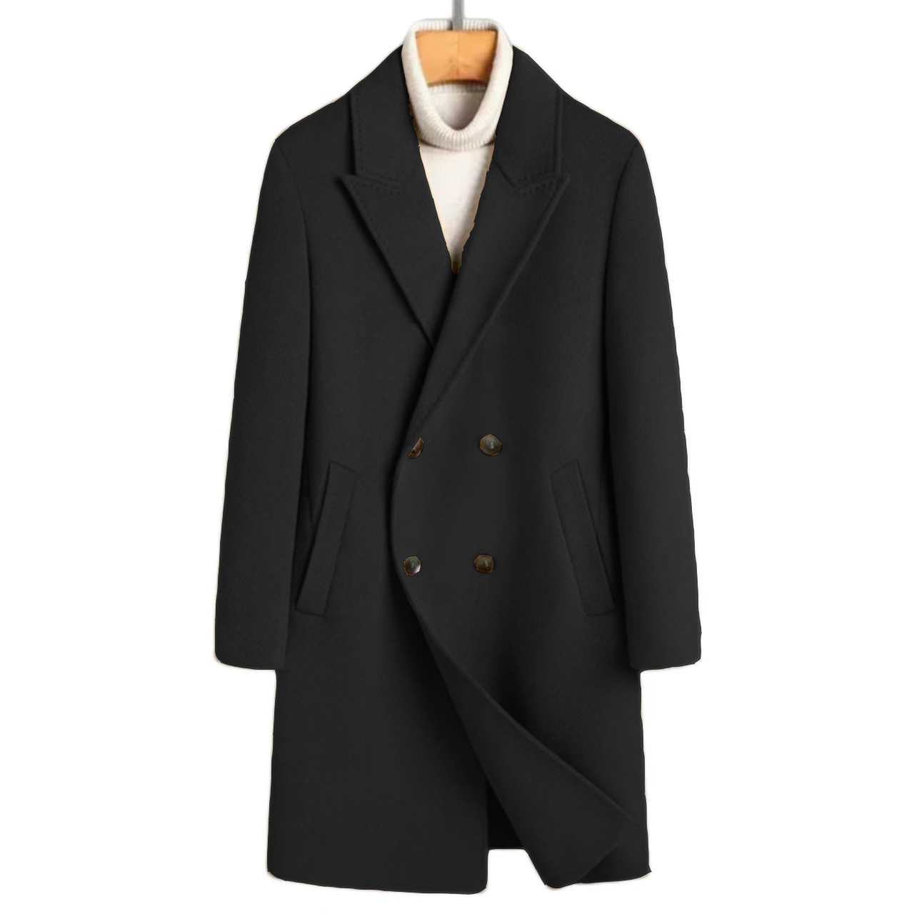 Men's Winter Jacket Single Breasted Coarse Woolen Fabrics Stage Costume Circus Costume Graduation Party Business Activities