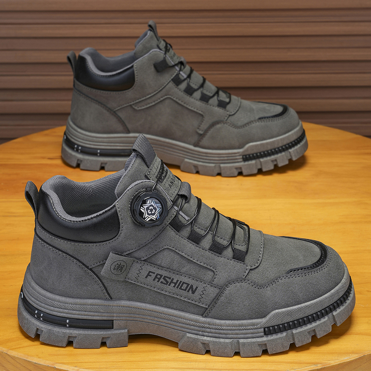 Low-Top Men's Platform Sports Outdoor Traditional Footwear - Lace-Up Stylish Trendy Street Hiking Skate Shoes