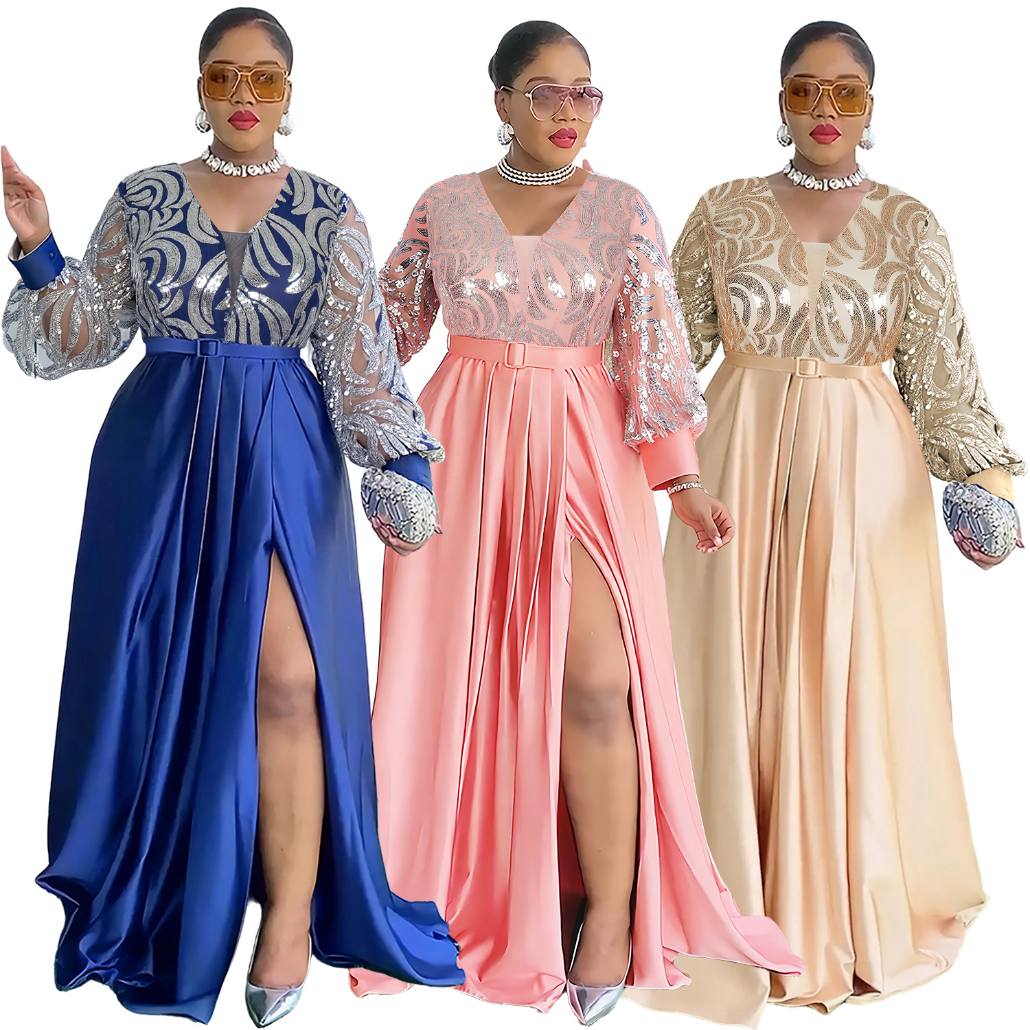 African Party Dresses for Women 2025 Fashion Plus Size Dashiki Ankara Wedding Evening Gown Elegant Turkey Muslim Maxi Dress