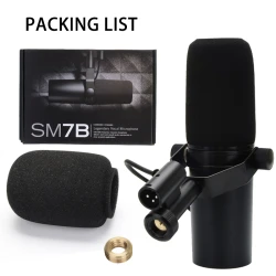 SM7dB SM7B Professional Dynamic Vocal Microphone - XLR microphone for podcast recording, computer gaming, and streaming studios