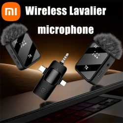 Xiaomi Wireless Lavalier Microphone for iPhone Android Microphone Reverb Sound Video Recording Podcast Noise Reduction Clip mic