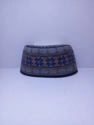 Original Handwoven Hausa Fulani Zawa Cap – Bangol Kindei Bama Style | Men’s Knitted Maiduguri Cap Sizeof 24 