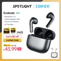 Edifier Evobuds True Wireless Earbuds Bluetooth Earphone with AI Voice Translation Noise Cancelling Bluetooth 6.1 Hi-Res IP54