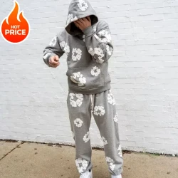 New American Fashion Brand Kapok Sweater Men's Autumn Winter Ins Street Hoodie Couple Top Comfortable Casual Men's Hoodie Set