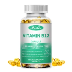 BUNKKA Vitamin B12 Capsule for Brain Health&Nerve Function Homocysteine Cellular Food Energy Convertion Blood Cell Health 500mcg