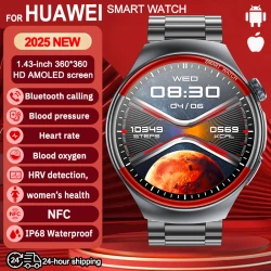 2025 For HUAWEI New High-Precision Laser Detection Smart Watch Men HRV Blood pressure Heart Rate NFC HD call Health Sports Watch