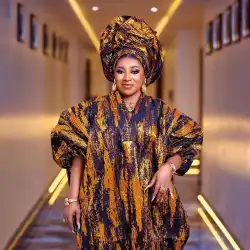 Fashion african dresses for woman BOUBOU custom bronzed jacquard fabric V-neck bat sleeve Dresses for chubby women