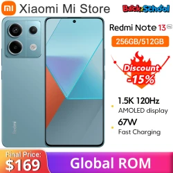 Global ROM Xiaomi Redmi Note 13 Pro 5G Smartphone Snapdragon 7s Gen 2 120Hz Screen 5100mAh 67W Fast Charging Cellphone 8GB 256G
