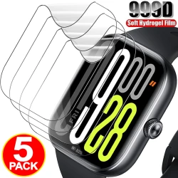 5PCS Smartwatch Hydrogel Film for Xiaomi Redmi Watch 5 Soft TPU Clear Anti-scratch Protective Films for Mi Redmi Watch 5
