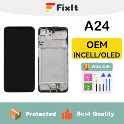 For Samsung Galaxy A24 Screen Replacement LCD Touch Display Digitizer Assembly with Frame