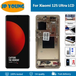 6.73'' AMOLED For Xiaomi 12S Ultra LCD Display With Frame 2203121C Touch Screen Digitizer Assembly Panel Replacement Parts