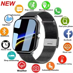LAXASFIT 2025 New Smart Watch for Men Women Gift Full Touch Screen Sports Fitness Watch Bluetooth Call Digital Smartwatch