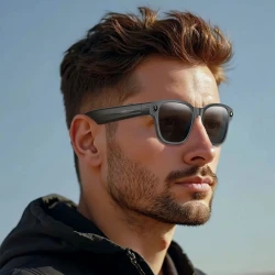 Smart Glasses Wireless Bluetooth Call Voice Assistant TWS Earphones AI Translation Anti-glare Audio Sunglasses with Mic Speaker