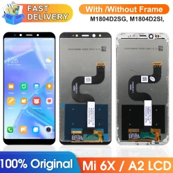 Screen for Xiaomi Mi A2 M1804D2SG M1804D2SI Lcd Display Touch Screen Digitizer Assembly with Frame for Xiaomi Mi 6X Replacement