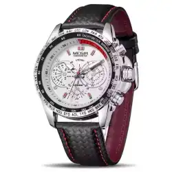 MEGIR 1010 Popular Men's Quartz Watch Original Luxury Fashion Brand Leather Strap Sports Clock Business Men's Casual Watch Gift