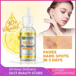 Garnier Bright Complete 30x Vitamin C Niacinamide Booster Serum Whitening Skin Tone Essence Fade Acne Mark Beauty Products 30ml