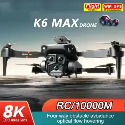 K6 Max Drone 8K GPS Professinal HD Three Cameras Wide Angle Optical Flow Four-way Obstacle Avoidance Quadcopter Toys