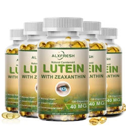 Alxfresh Natural Lutein 40 mg With Zeaxanthin Health Supplements and Vitamins Non-GMO & Gluten Free 120/60 Capsules