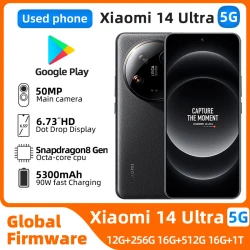 Xiaomi 14 Ultra 5G Snapdragon8 Gen 3 3.3GHz 6.73inch 3200x1440px 5300mAh 50MP camera Used Phone