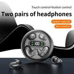 Two-piece Headphones, Wireless Bluetooth Headset,Earbuds with Mic for Phone, Sleep Earphones And Mini，For Running/sleeping