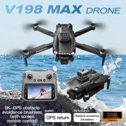 New For Xiaomi V198 GPS MAX Drone with 8k professional HD camera 5G WiFi Brushless laser barrier avoidance Folding quadcopter