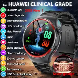 2025 New Nursing Health laser Cure Blood pressure Smart Watch Men Heart rate Pulse Sleep Bluetooth call Body Monitor Smartwatch