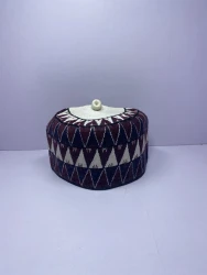 Rawaram Brown – Hausa/Fulani Cap, Kufi, Handwoven Cap, Zawa