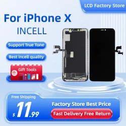 LCD Display for iPhone X Touch Screen Digitizer Assembly Replacement OLED GX for iPhone X Incell True Tone