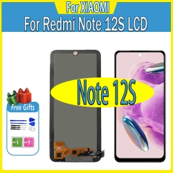 6.43'' TFT/AMOLED for Xiaomi Redmi Note 12S 2303CRA44A Lcd Display Digital Touch Screen  Replacement for Redmi Note 12s