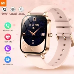 2025 New Xiaomi Fashion Women Smartwatch AMOLED HD Screen Heart Rate Blood Oxygen Monitoring BT Call Sports Smartwatch Woman