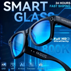2025 New Upgrade Smart Glasses With Camera Video Recording AI Photo Recognition Bluetooth Call Translation Voice Sunglasses Man