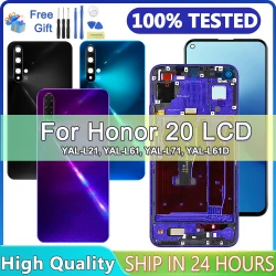 Tested For Huawei Honor 20 LCD with Frame YAL-L21 YAL-AL00 Display Touch Screen For Nova 5T LCD YAL-AL10 Screen Replacement Part