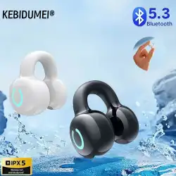 Wireless Bluetooth Earphone Single Ear Bone Conduction Earphone Clip Ear Music Noise Cancelling HD Call Sports Gaming Earphone