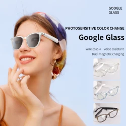 Bluetooth Smart Colour Changing Glasses Open Headphones Driving Call Hands-free Sun Protection Sunglasses For Men Women